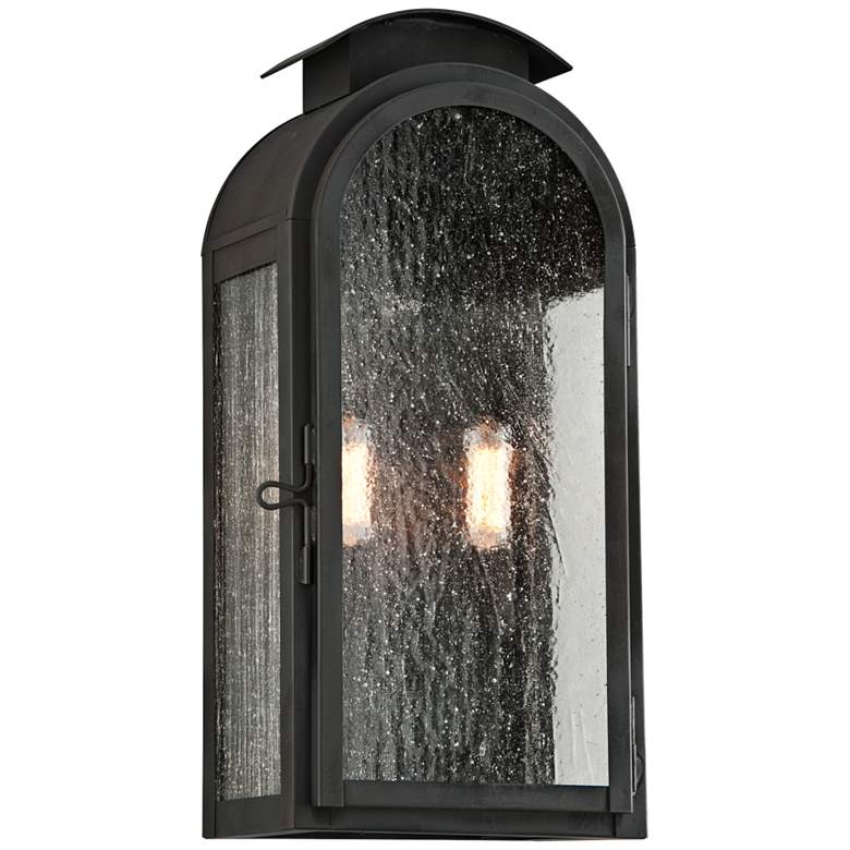 Image 1 Copley Square 17 3/4 inch High Charred Iron Outdoor Wall Light