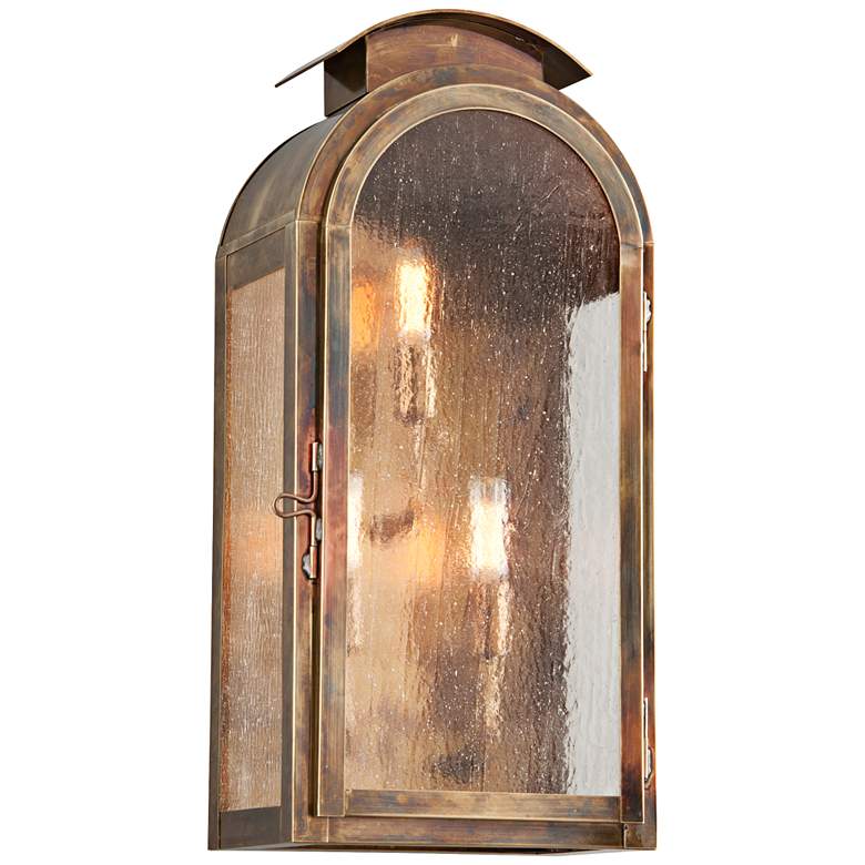 Image 1 Copley Square 20 3/4"H Historic Brass Outdoor Wall Light