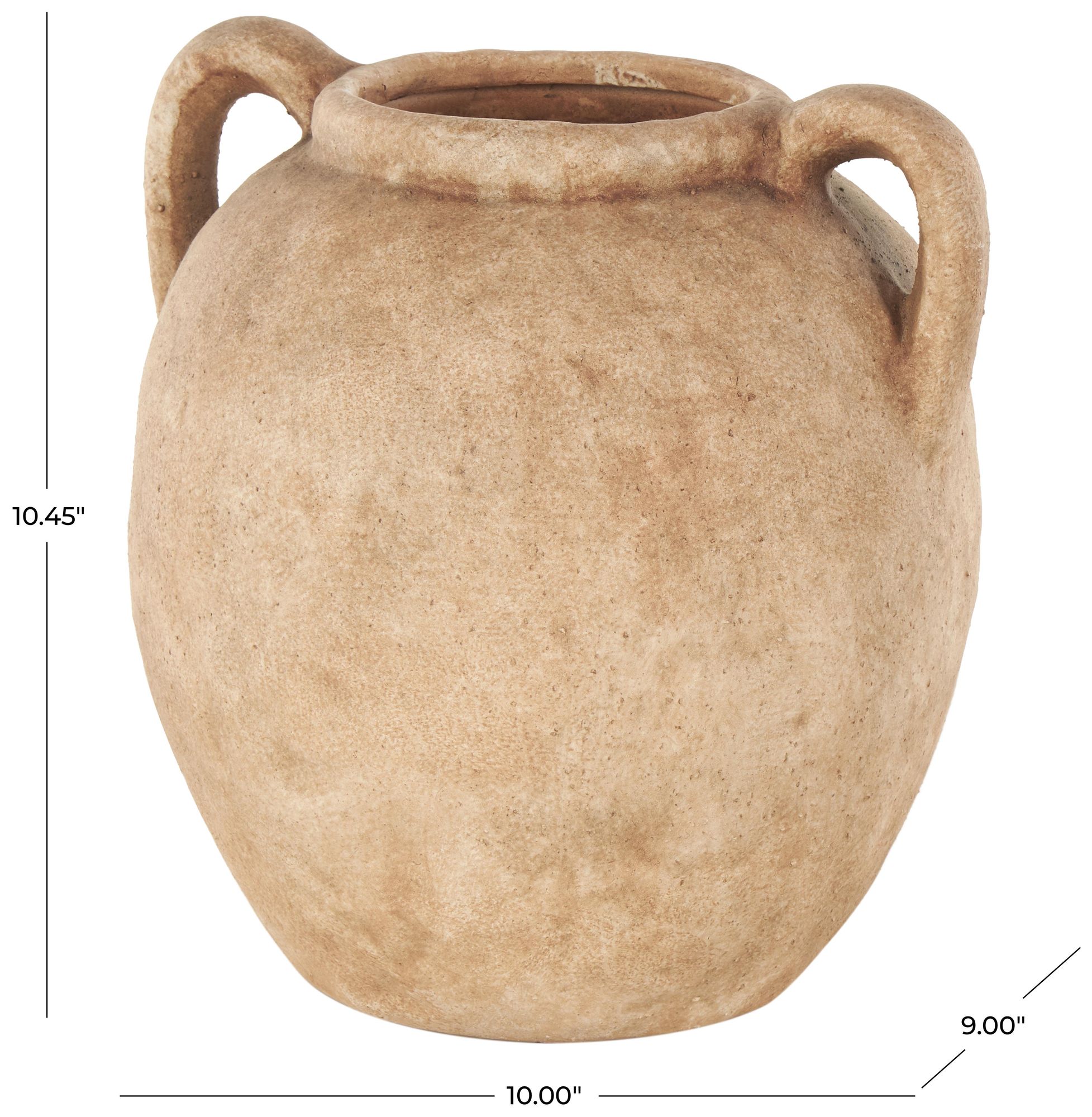 Image 7 Copper Ceramic Traditional Vase, 10" x 9" x 10" more views