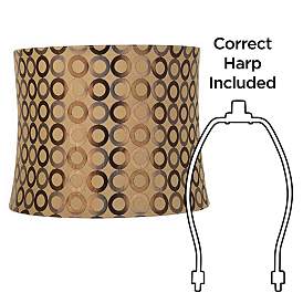 Image5 of Copper Circles Set of 2 Drum Lamp Shades 13x14x11 (Spider) more views