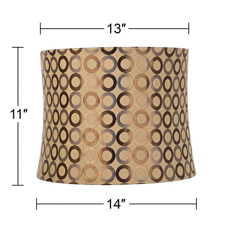 Image 6 Copper Circles Set of 2 Drum Lamp Shades 13x14x11 (Spider) more views