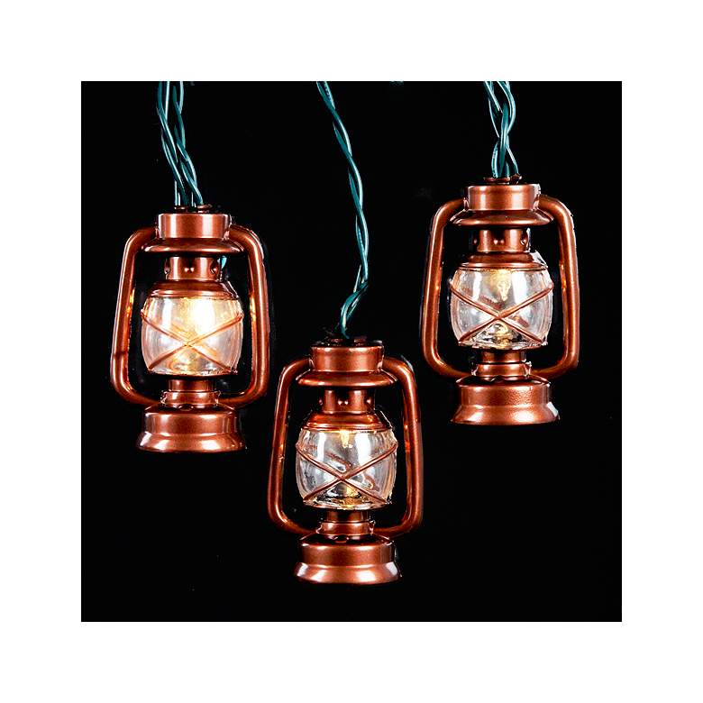 Image 1 Copper Color Lantern 10-Light  Set