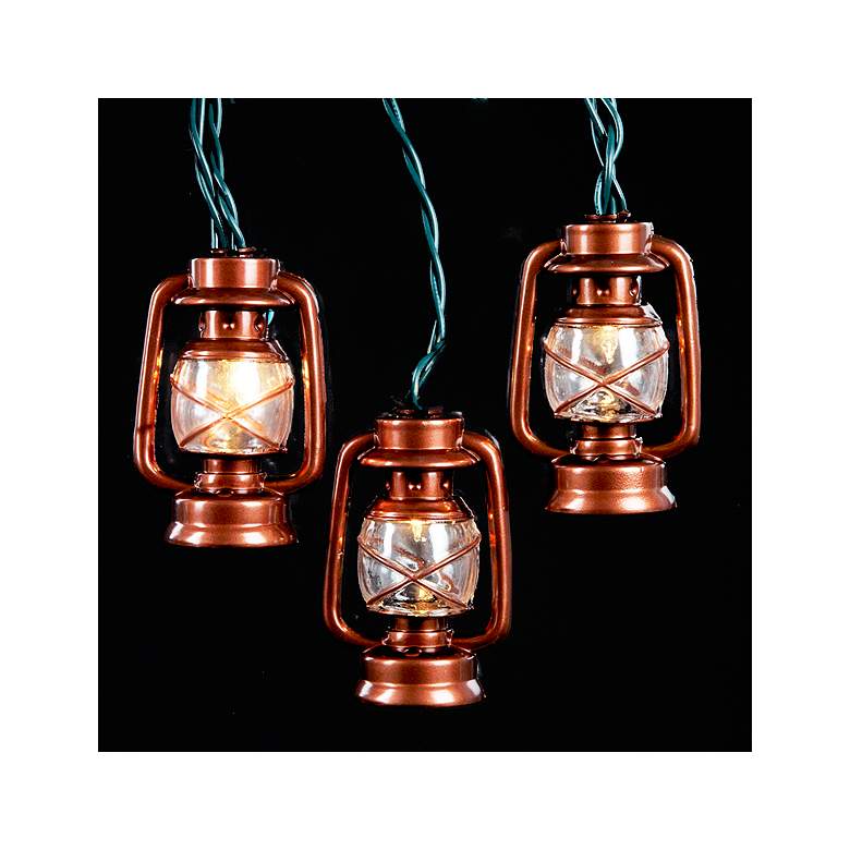 Image 1 Copper Color Lantern 10-Light Set