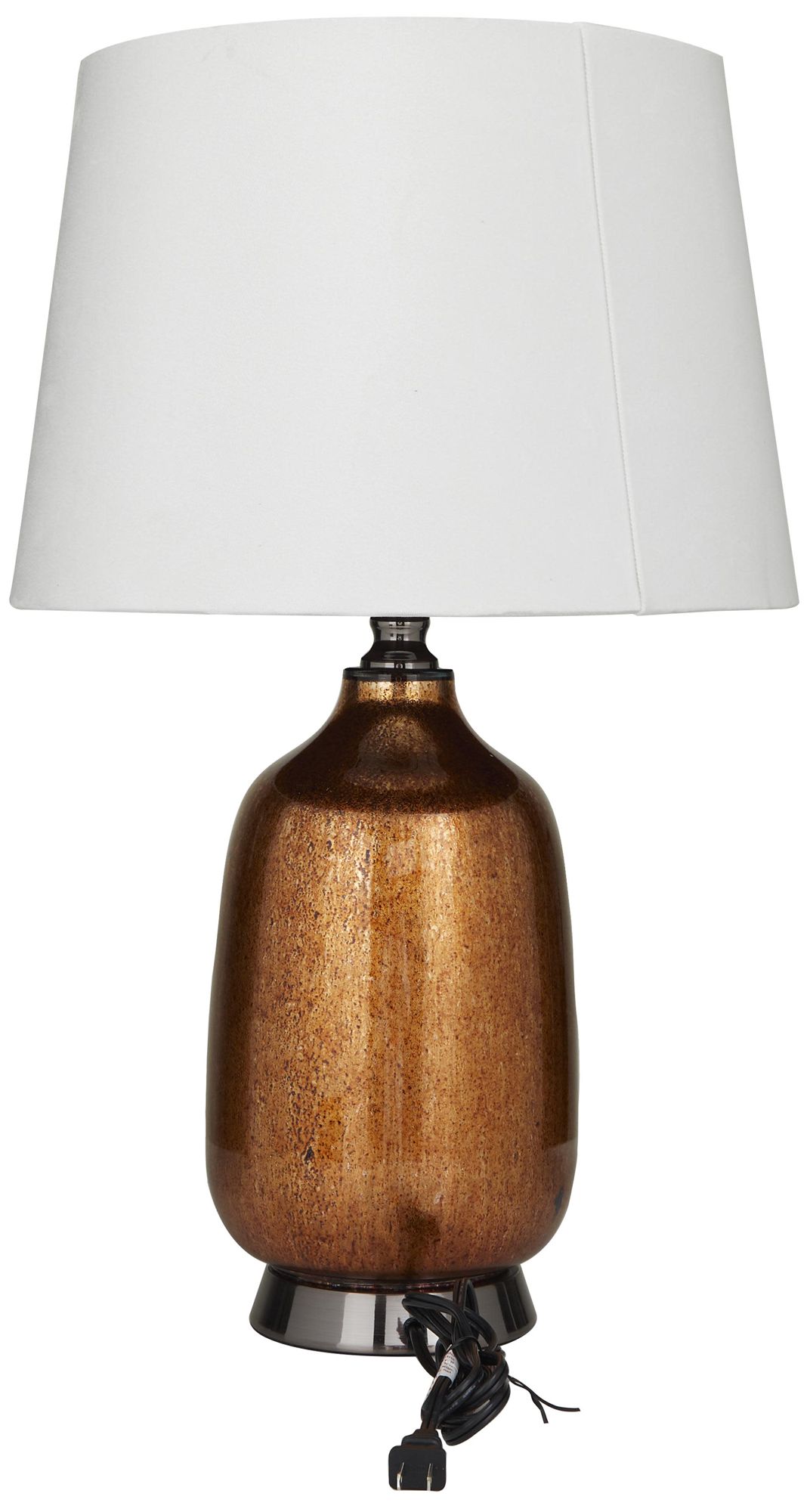 Image 4 Copper Glass Modern Table Lamp, 16" x 16" x 26" more views