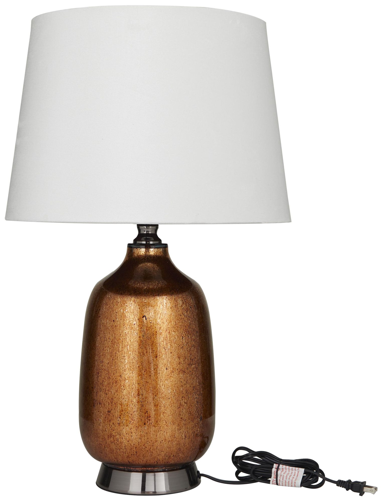 Image 5 Copper Glass Modern Table Lamp, 16" x 16" x 26" more views