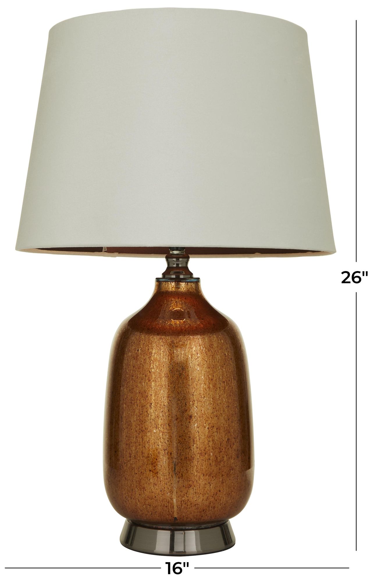 Image 6 Copper Glass Modern Table Lamp, 16" x 16" x 26" more views