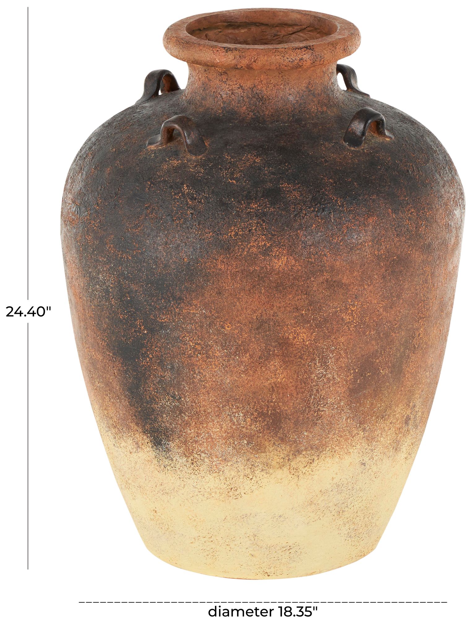 Image 7 Copper Magnesium Oxide Farmhouse Vase, 18" x 18" x 24" more views