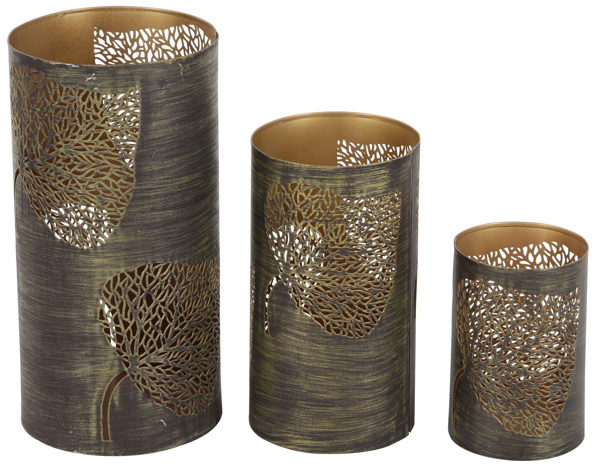 Image 5 Copper Metal Eclectic Candle Lantern, S/ more views