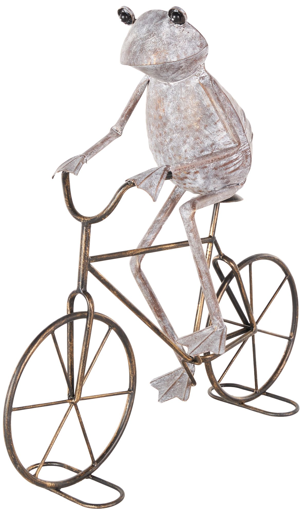 Image 2 Copper Metal Eclectic Garden Sculpture, 19" x 7" x 20"