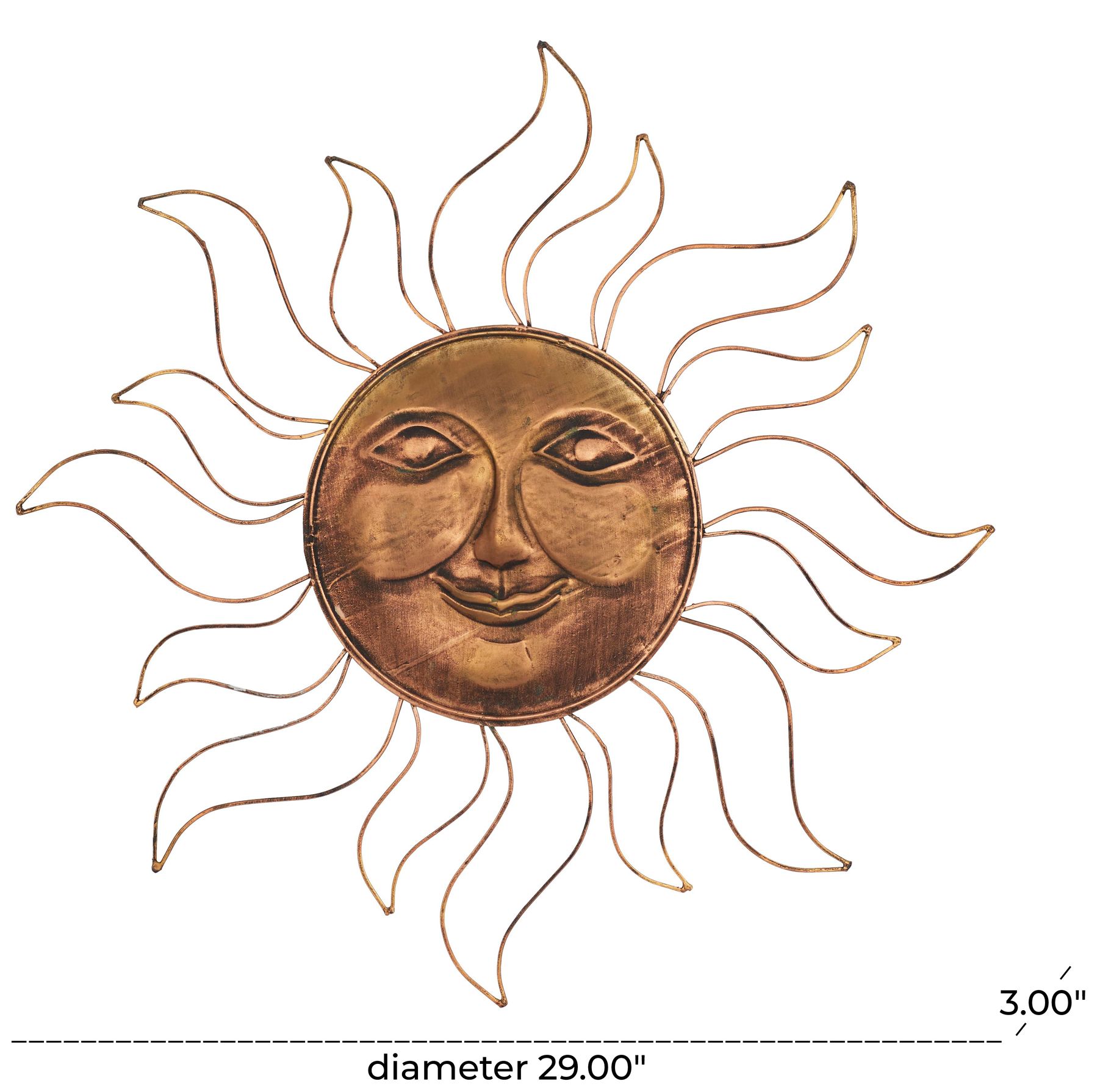 Image 7 Copper Metal Eclectic Wall Decor, 30" x 1" x 30" more views