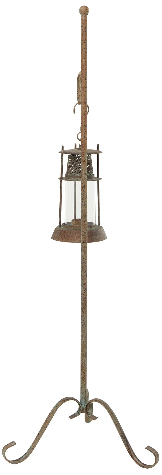 Image 4 Copper Metal Rustic Candle Lantern, 16" x 16" x 54" more views