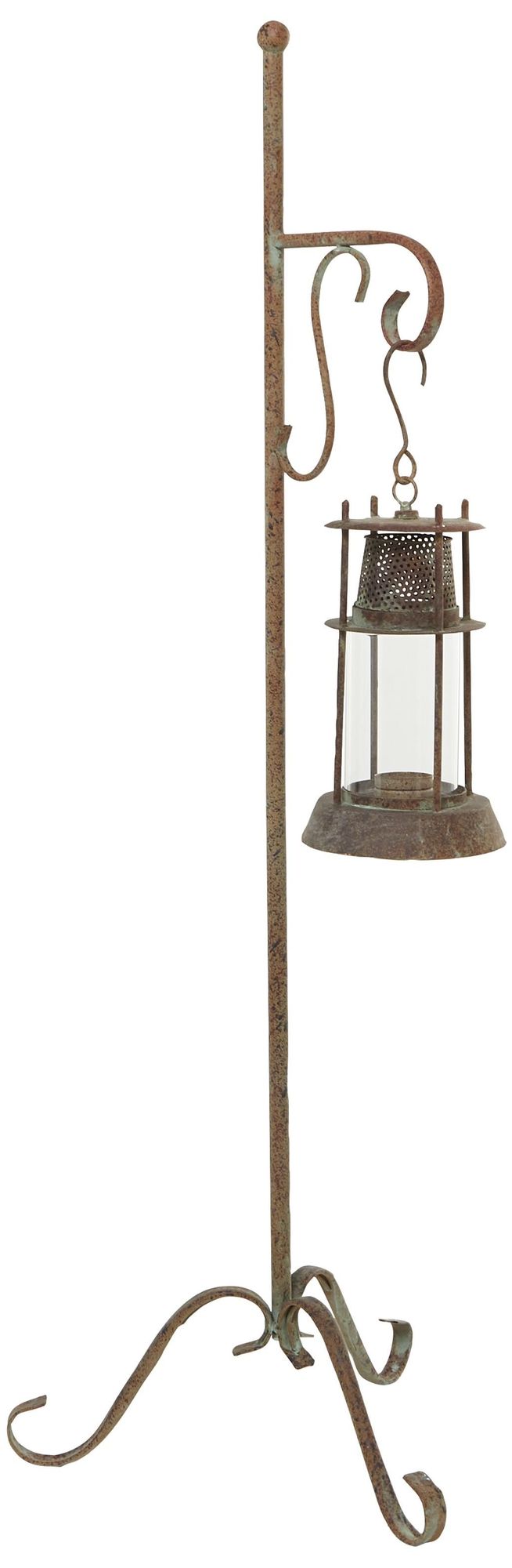 Copper Metal Rustic Candle Lantern, 16" x 16" x 54"