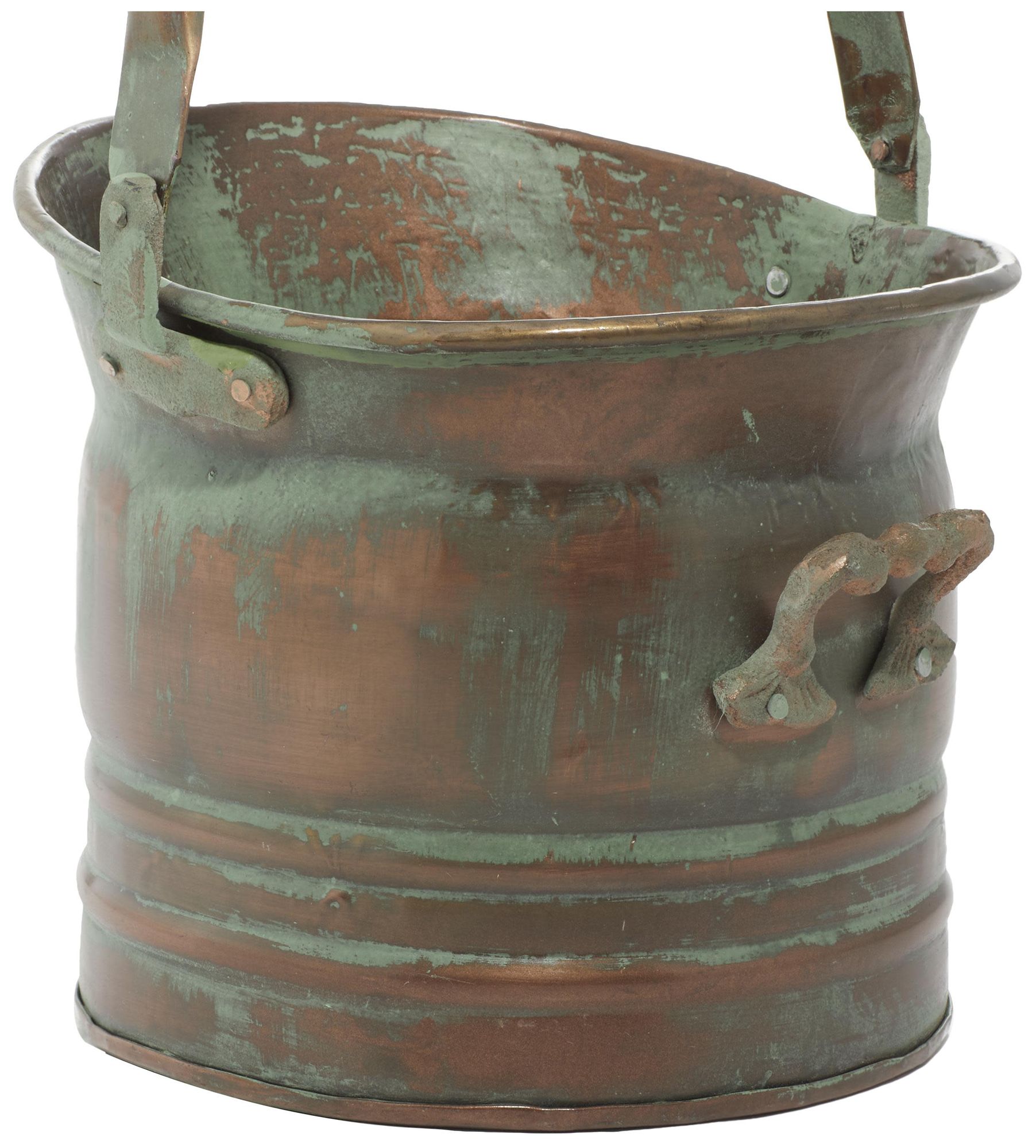 Image 3 Copper Metal Rustic Planter, S/3 13", 11", 9"W more views