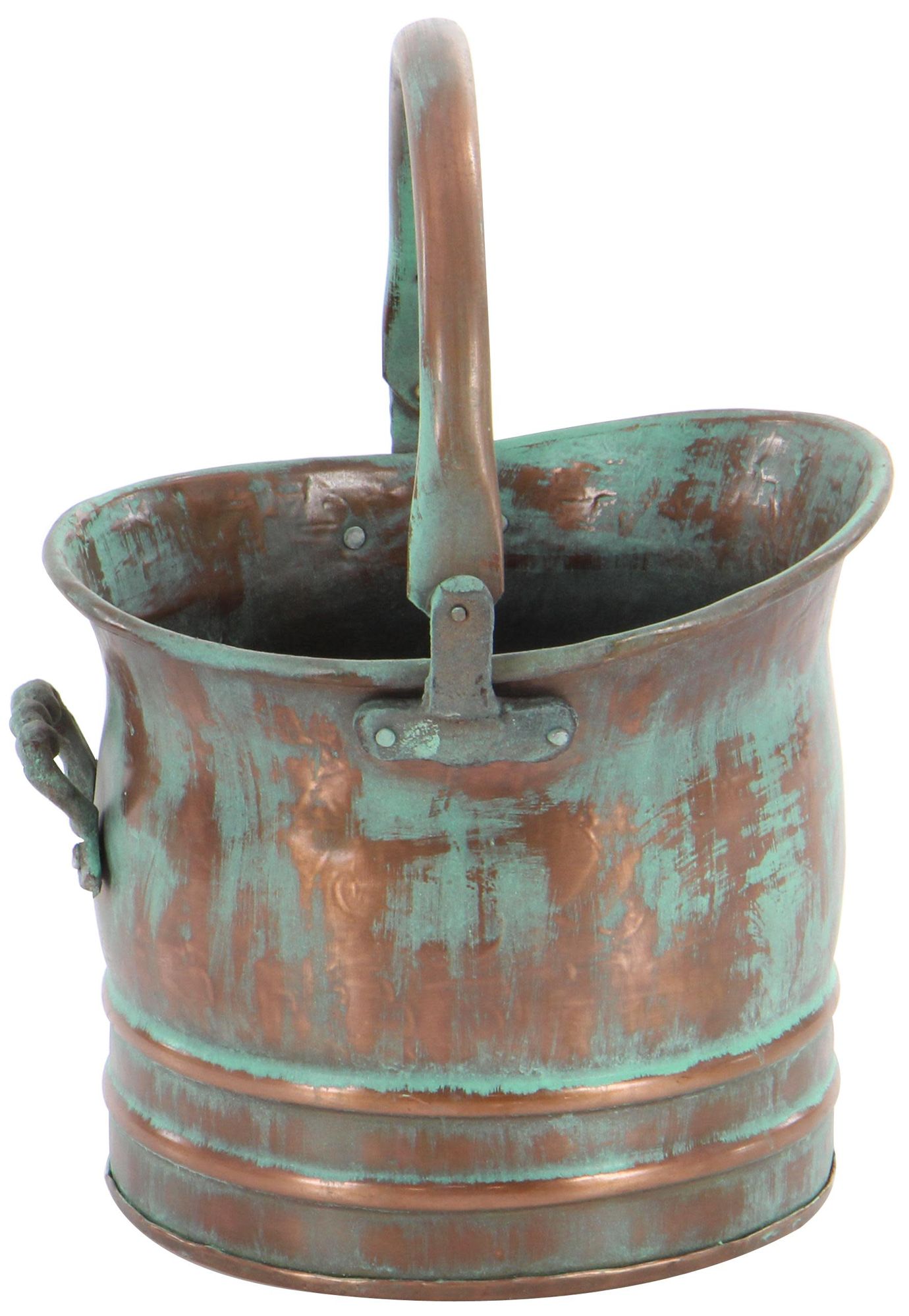 Image 5 Copper Metal Rustic Planter, S/3 13", 11", 9"W more views