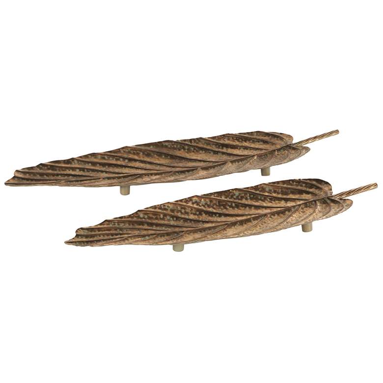 Image 1 Copper Metal Traditional Tray, S/2 36", 29"W