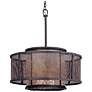Copper Mountain 26"W Bronze and Black 2-Layer Pendant Light