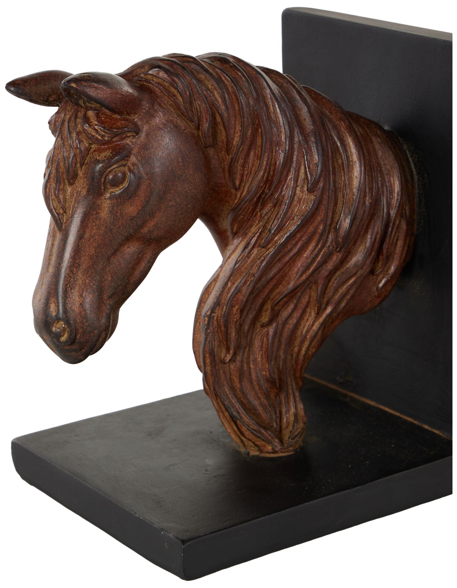 Image 4 Copper Polyresin Traditional Bookends, S/2 6"W, 6"H more views