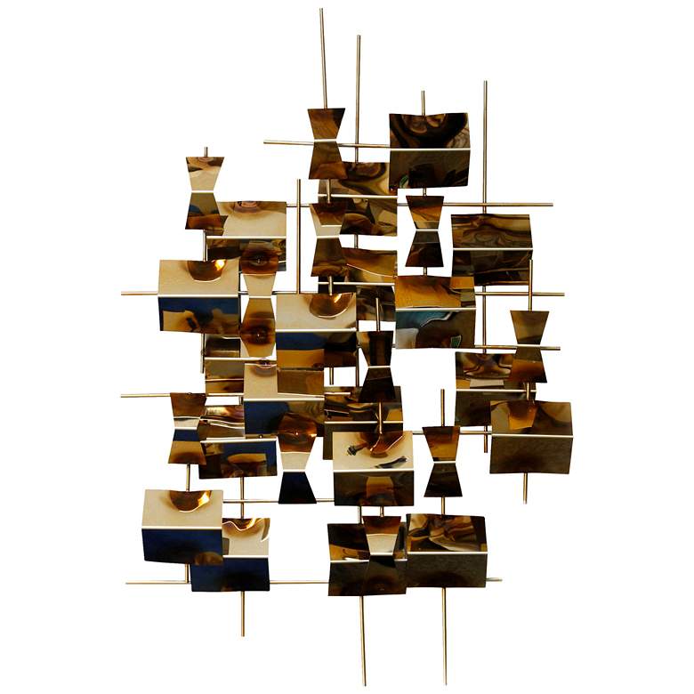 Image 1 Copper Reflection - Metal Wall Sculpture - 25in W. X 37in Ht. X 4in D.