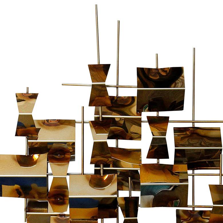 Image 2 Copper Reflection - Metal Wall Sculpture - 25in W. X 37in Ht. X 4in D. more views
