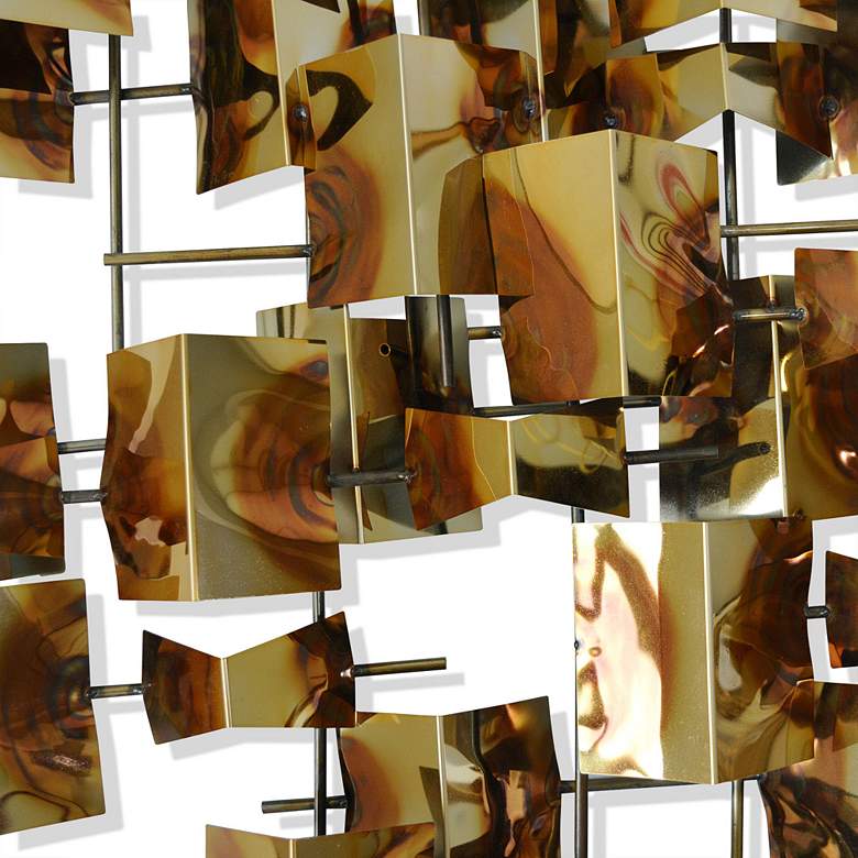 Image 3 Copper Reflection - Metal Wall Sculpture - 25in W. X 37in Ht. X 4in D. more views