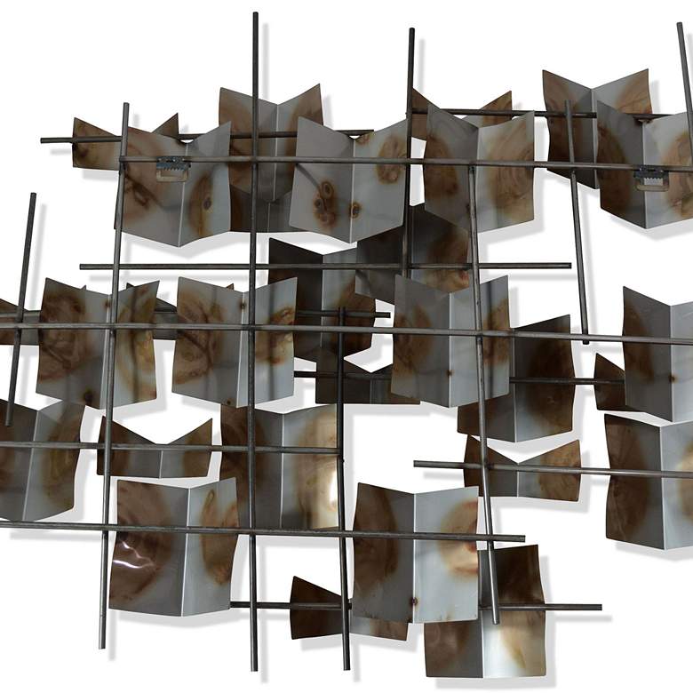 Image 5 Copper Reflection - Metal Wall Sculpture - 25in W. X 37in Ht. X 4in D. more views