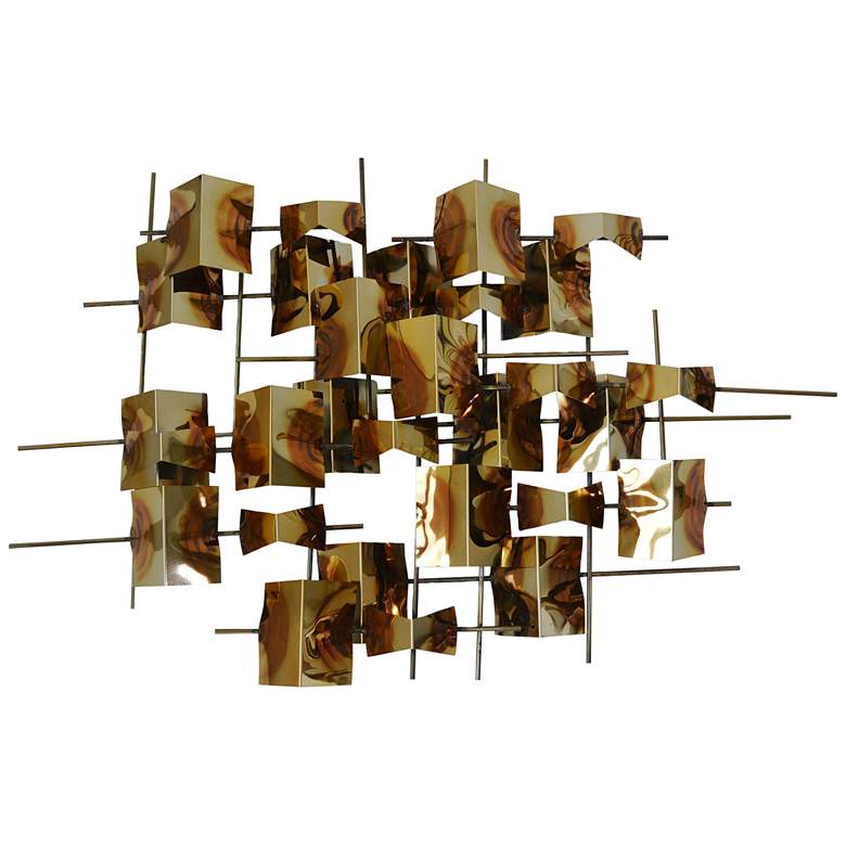 Image 7 Copper Reflection - Metal Wall Sculpture - 25in W. X 37in Ht. X 4in D. more views