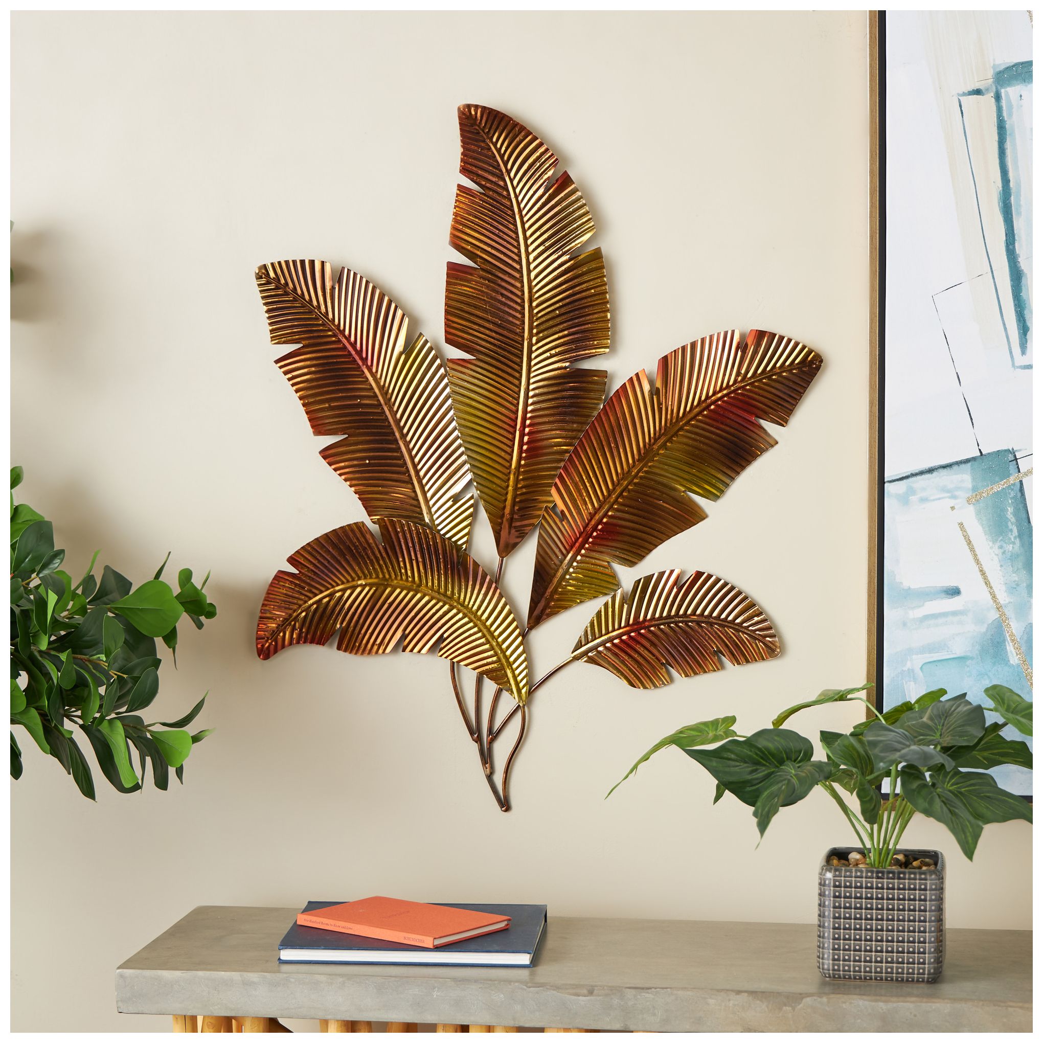 Image 4 Copper Stainless Steel Metal Traditional Wall Decor, 26" x 1" x 3 more views