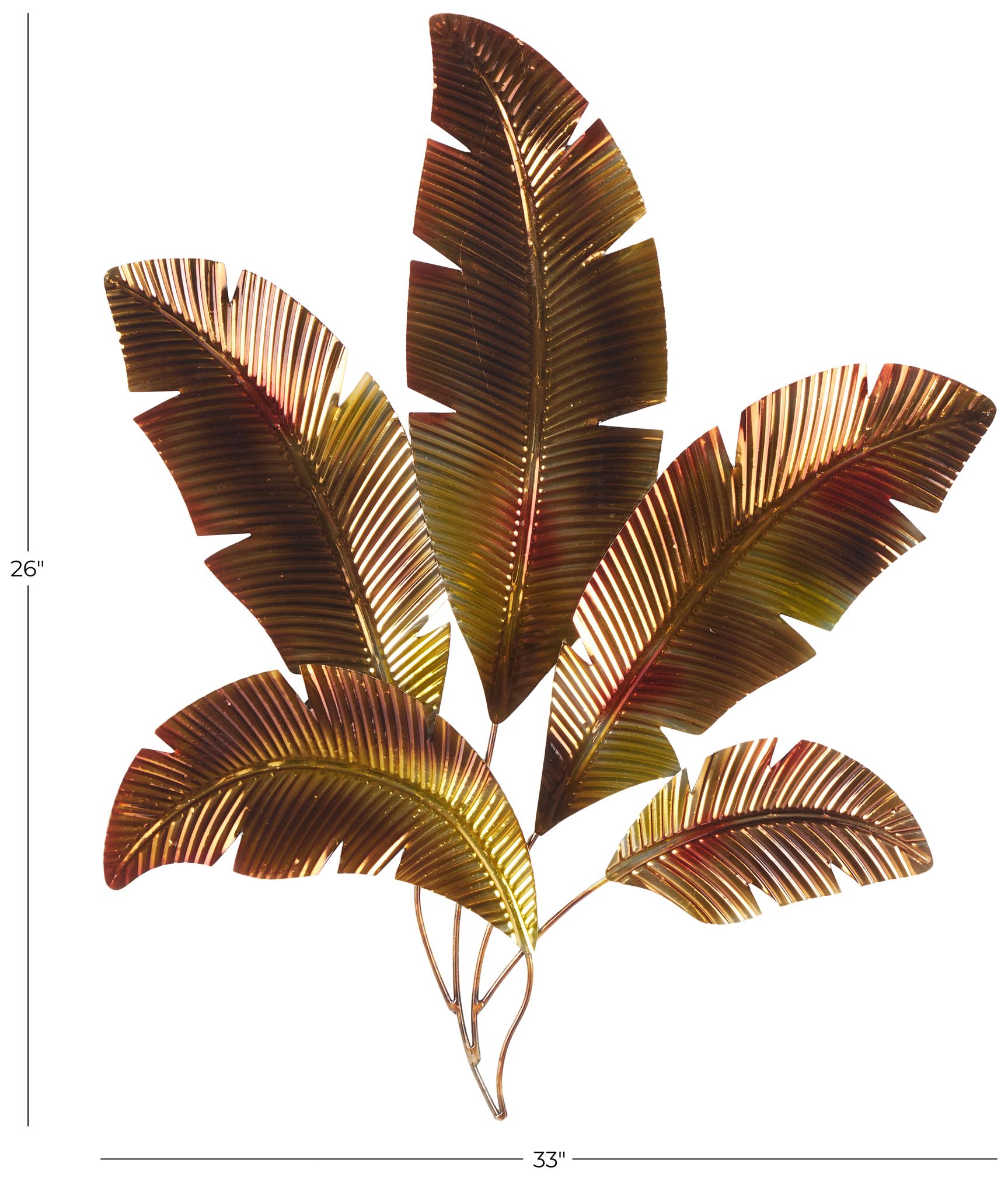 Image 7 Copper Stainless Steel Metal Traditional Wall Decor, 26" x 1" x 3 more views