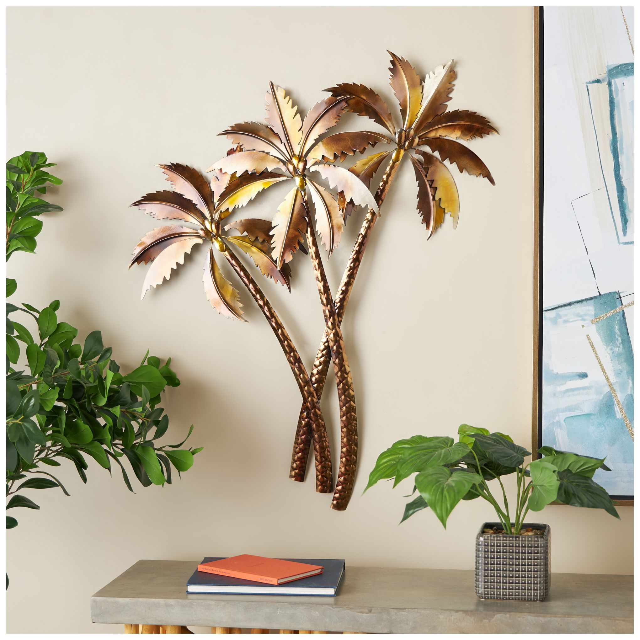 Image 4 Copper Stainless Steel Metal Traditional Wall Decor, 31" x 1" x 3 more views