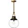 Copperfield 12" Wide Aged Gold and Clear Glass Mini Pendant