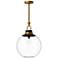 Copperfield 15 3/4"W Aged Gold and Clear Glass Pendant Light