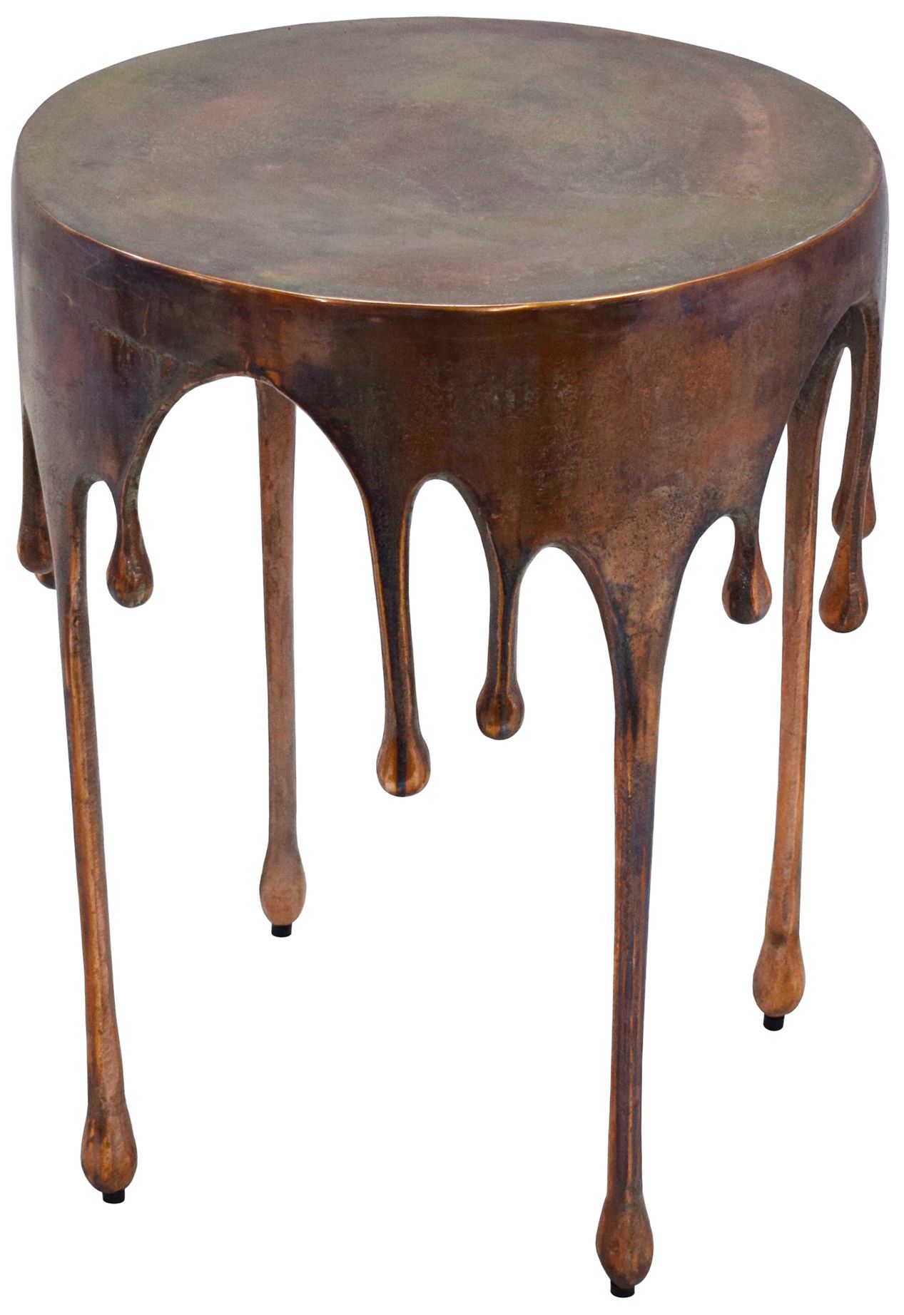 Image 2 Copperworks Accent Table Antique Copper more views