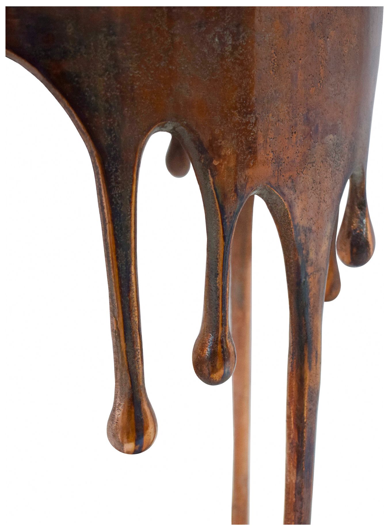Image 3 Copperworks Accent Table Antique Copper more views