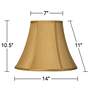 Coppery Gold Bell Lamp Shade 7x14x10.5 (Spider)
