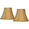 Coppery Gold Fabric Set of 2 Bell Shades 7x14x10.5 (Spider)