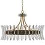 Coquette 29 3/4" Wide Antique Brass and Crystal Chandelier