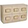 Coquille Almond White Crushed Seashell 6-Drawer Accent Chest