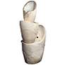 7_Coquina 30" High Three Urn Modern Coastal Cascading LED Fountain more views