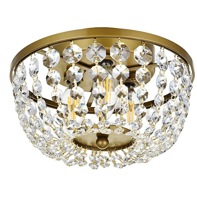 Image 7 Cora 10" Flush Mount In Brass more views