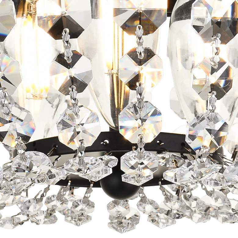 Image 3 Cora 10" Wide Black with Crystal Ceiling Light more views