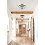 3_Cora 10" Wide Black with Crystal Ceiling Light more views