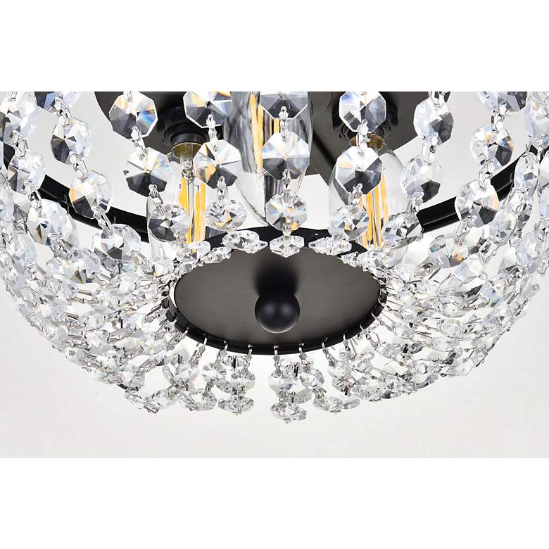 Image 6 Cora 10" Wide Black with Crystal Ceiling Light more views