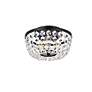 Cora 10" Wide Black with Crystal Ceiling Light