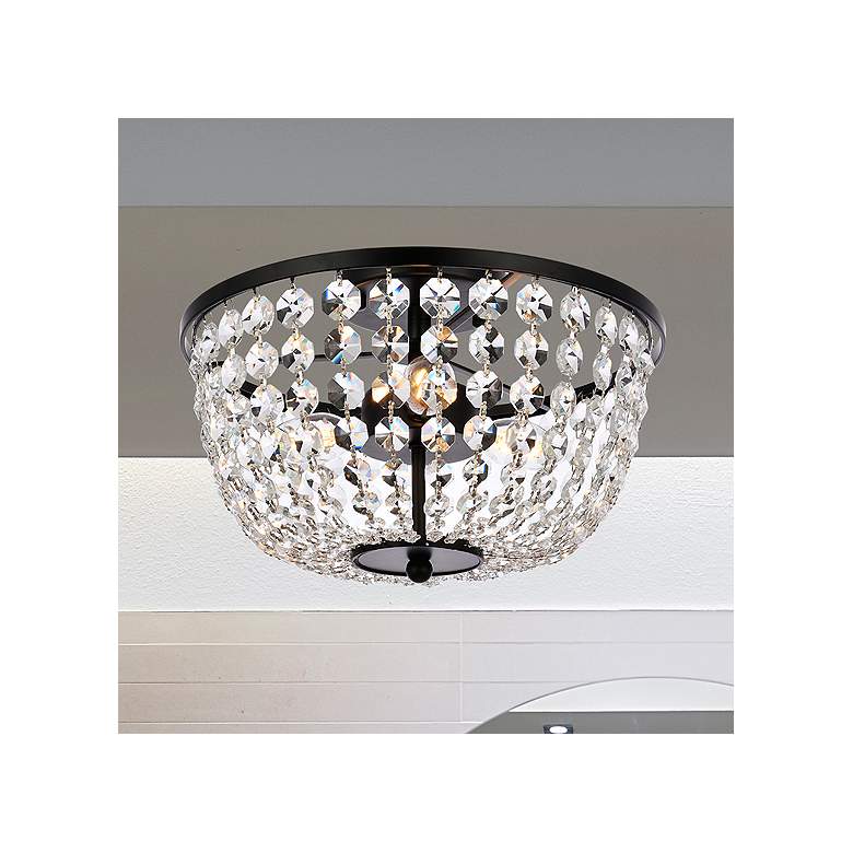 Image 1 Cora 13" Flush Mount In Black