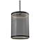 Cora 17 3/4" Wide Black LED Cylinder Pendant Light