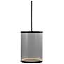 2_Cora 17 3/4" Wide Black LED Cylinder Pendant Light more views