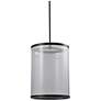 3_Cora 17 3/4" Wide Black LED Cylinder Pendant Light more views