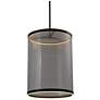 5_Cora 17 3/4" Wide Black LED Cylinder Pendant Light more views