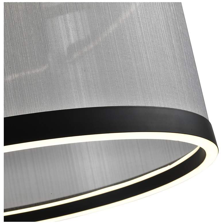 Image 6 Cora 17 3/4" Wide Black LED Cylinder Pendant Light more views