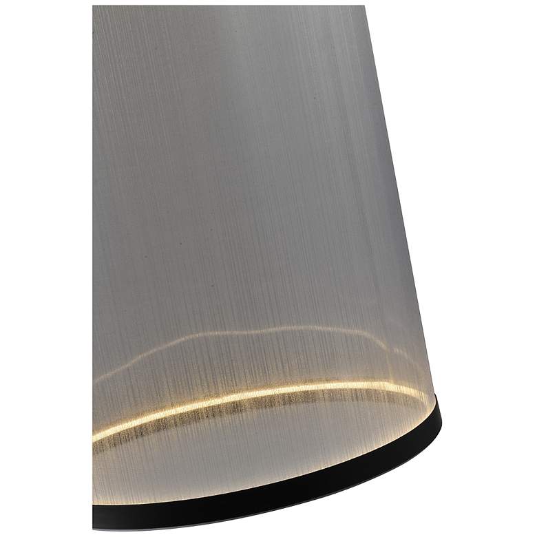 Image 7 Cora 17 3/4" Wide Black LED Cylinder Pendant Light more views